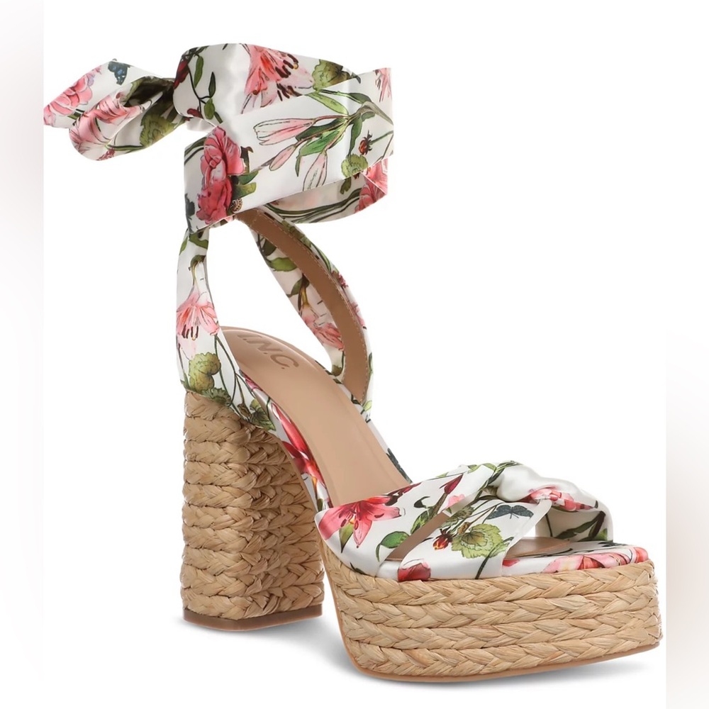 NIB I.N.C. International Concepts Goldiee Espadrille Platform Dress Sandals - Picture 1 of 5
